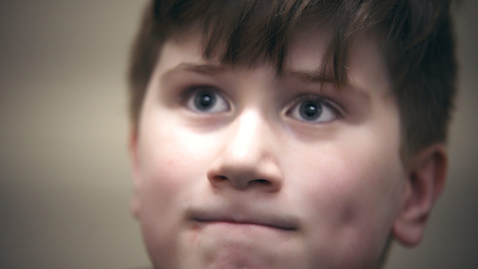 Close-up of a young player's face